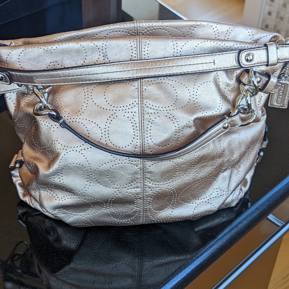 Coach metallic handbag